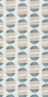 Vertical Modern abstract seamless pattern with geometric round shapes hand-drawn textures dots stripes in earthy colors. Stylish digital background for fabric wallpaper home decor contemporary style vector