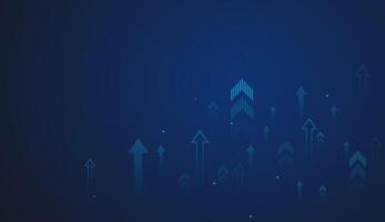 A vibrant gradient and varied arrow styles highlight increasing momentum, ideal for visualizing financial or business success. concept illustration vector