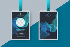Modern ID Card Design featuring a circular photo frame. Clean layout with simple details for name, position, and contact information. vector