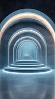 A tunnel with a light at the end photo