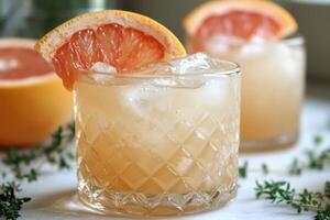 Grapefruit gin and tonic photo