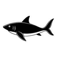 Minimalist Fish Design in Black and White vector