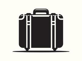 Black Silhouette of Suitcase for Graphic Use vector