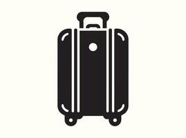 Suitcase Graphic Element in Black Silhouette vector