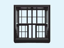 Simple Window Frame Silhouette vector