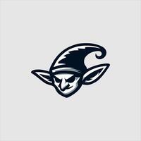 A logo for a team with a goblin head vector