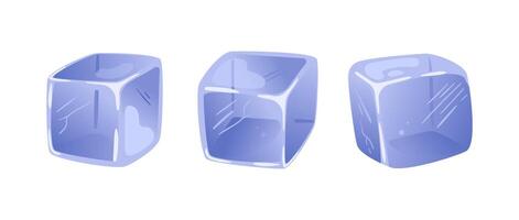 A stunning illustration showcasing an exquisite collection of ice cubes, perfectly crafted to enhance refreshing drinks and delightful cocktails, adding elegance and charm to every sip. vector