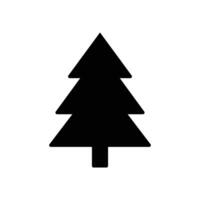 Christmas silhouette tree vector
