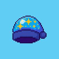 Pixel art Sleeping Cap game asset design vector