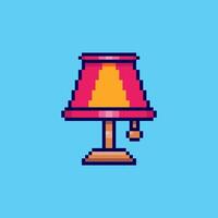 Pixel art Table Lamp game asset design illustration vector