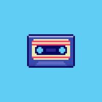 Pixel art Cassette Tape game asset design vector