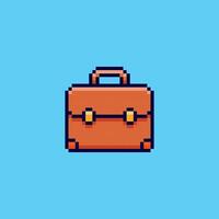 Pixel art Briefcase game asset design illustration vector