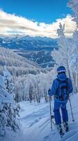 A person on skis photo