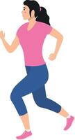 People Running Character in Flat Design. vector