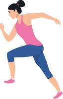 People Running Character with Flat Design. vector