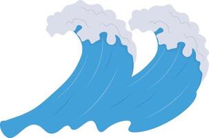 Summer Ocean Waves with Abstract Design vector