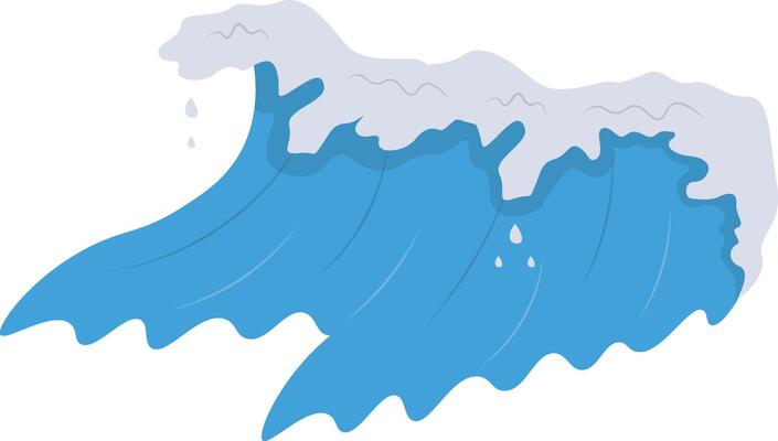 Summer Ocean Waves with Cartoon Design