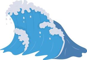 Summer Ocean Waves with Abstract Shape vector