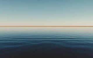 A calm ocean with a horizon line photo