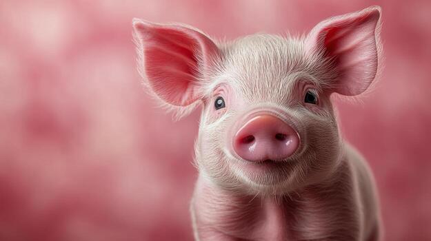 A pig is looking at the camera photo