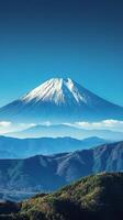 Mount fuji, japan, as seen from the top of a mountain photo