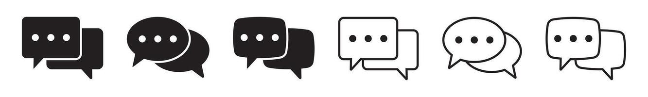 Chat icon. Speech bubble icons. Dialogue icons. vector