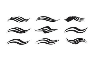 Black Abstract Smooth Flowing Art vector