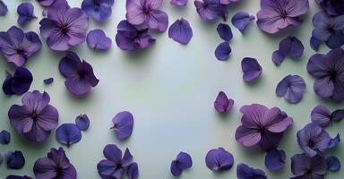 Purple flowers on a white background photo