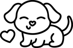 cartoon puppy overflowing with charm and enthusiasm, bringing a burst of joy to the artwork. vector
