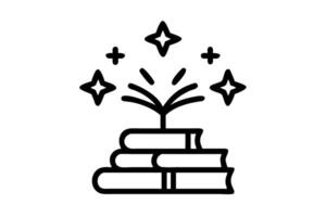 A stack of books magically transforming into a glowing tree symbolizing knowledge and growth World Book and Copyright Day vector