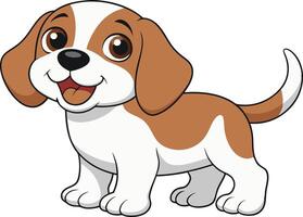 cartoon puppy overflowing with energy and cuteness, creating a playful and delightful scene. vector