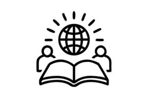 An open book with golden light pouring out, symbolizing the illumination of knowledge for World Book and Copyright Day vector