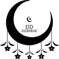 Intricate and sophisticated Eid Mubarak typography with a blend of floral and geometric patterns, perfect for luxury Eid greeting cards and festive decor vector