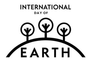 Earth Day visual with stylized planet and trees, representing global environmental awareness for Earth Day vector