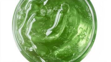 Realistic aloe vera extract in drop for skincare and wellness design photo