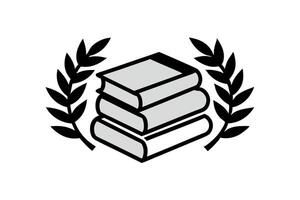 World Book Day Education, nature, and growth intertwined in a stack of books with emerging green leaves vector