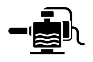 Simple line art of a vintage hand operated water pump, a symbol of old fashioned water lifting systems in rural landscapes vector