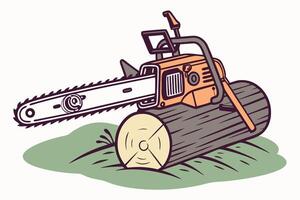 a log splitter machine used for cutting firewood, designed for efficient splitting of logs into manageable pieces vector