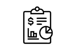 Cash Flow Management Financial report with charts and graphs showing performance, analysis, and progress of financial growth vector