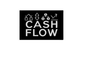 Businesswoman presenting cash flow projections with visual graphs and data analysis in a modern office setting vector