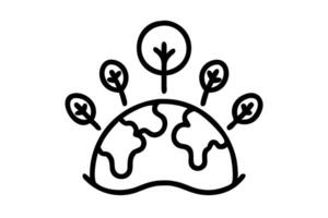 striking Earth Day graphic showcasing trees and nature, symbolizing environmental awareness for Earth Day festivities vector