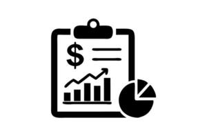 Financial progress symbolized in a colorful stylized illustration featuring charts, cash flow, and data analysis for business success vector