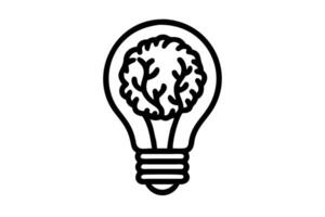 Creative illustration of Earth Day concept with a lightbulb and tree growing inside, showing the connection between nature and energy vector