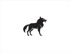 powerfull wolf logo vector