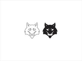wolf logo set vector