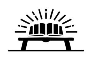 A book resting on the beach as the sun sets, a peaceful and inspiring scene for World Book Day vector