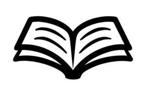 Minimal single line drawing of an open book, representing literature and creativity for World Book Day vector