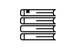 World Book Day Colorful Stack of Five Books with Bookmarks, Illustrating Education and Knowledge for Academic and Literary Projects vector