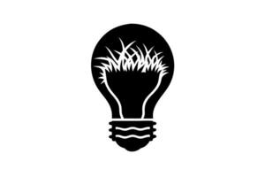 Energy saving lightbulb with a tree growing from the inside, emphasizing environmental sustainability for Earth Day vector