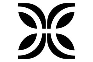 Abstract design with human like figures and symmetrical curves, symbolizing collaboration, unity, and teamwork in an elegant, modern style vector